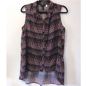 H&M | Sleeveless Button-Up Top